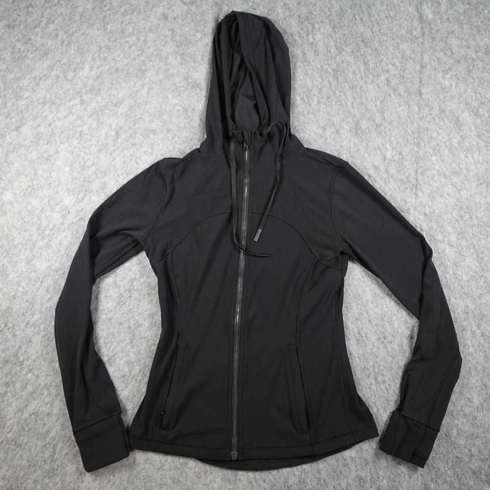 Lululemon Jacket Women 8 Black Define‎ Full Zip Hooded Athletic Activewear